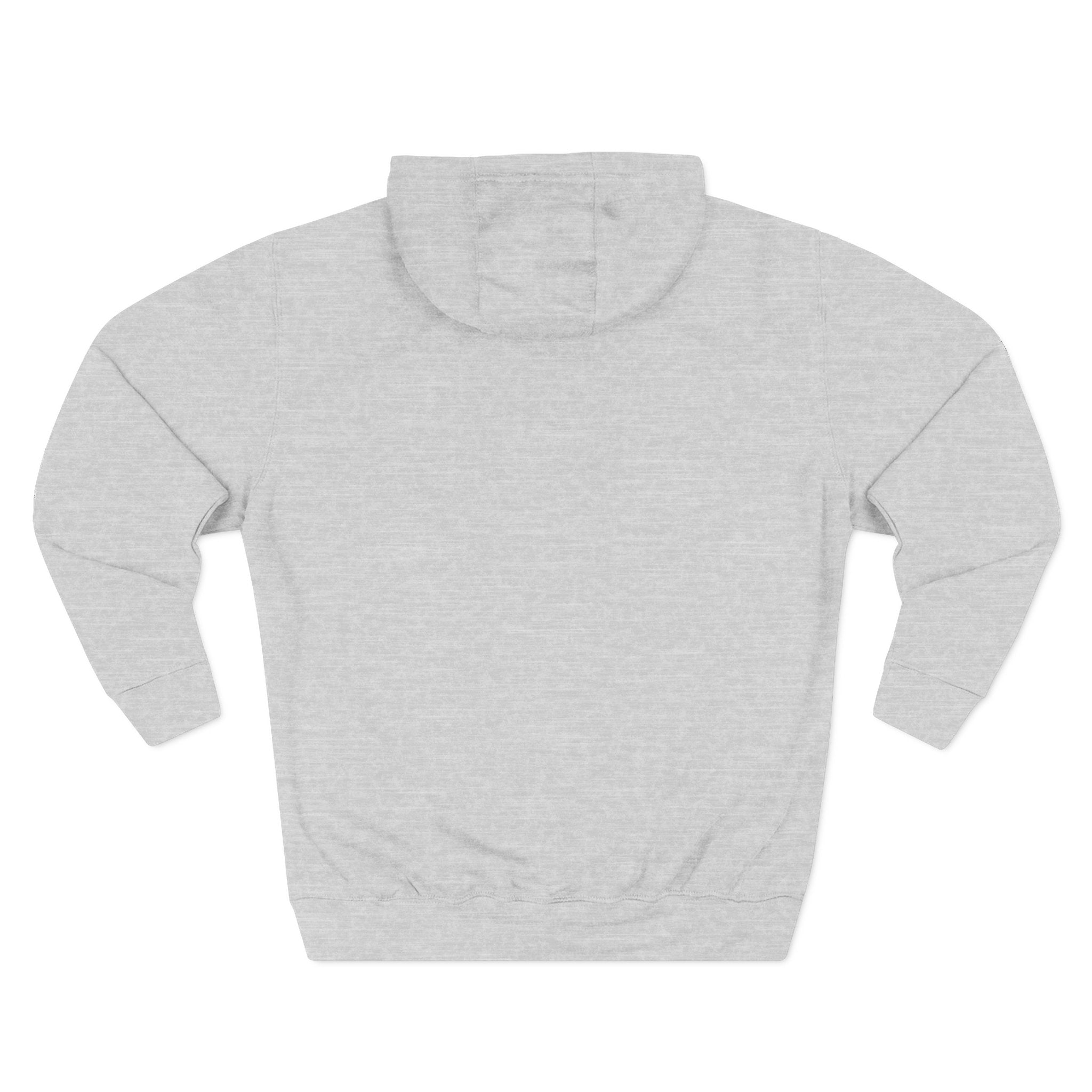 Fleece Hoodie - White/Grey - Embroidered Logo 2