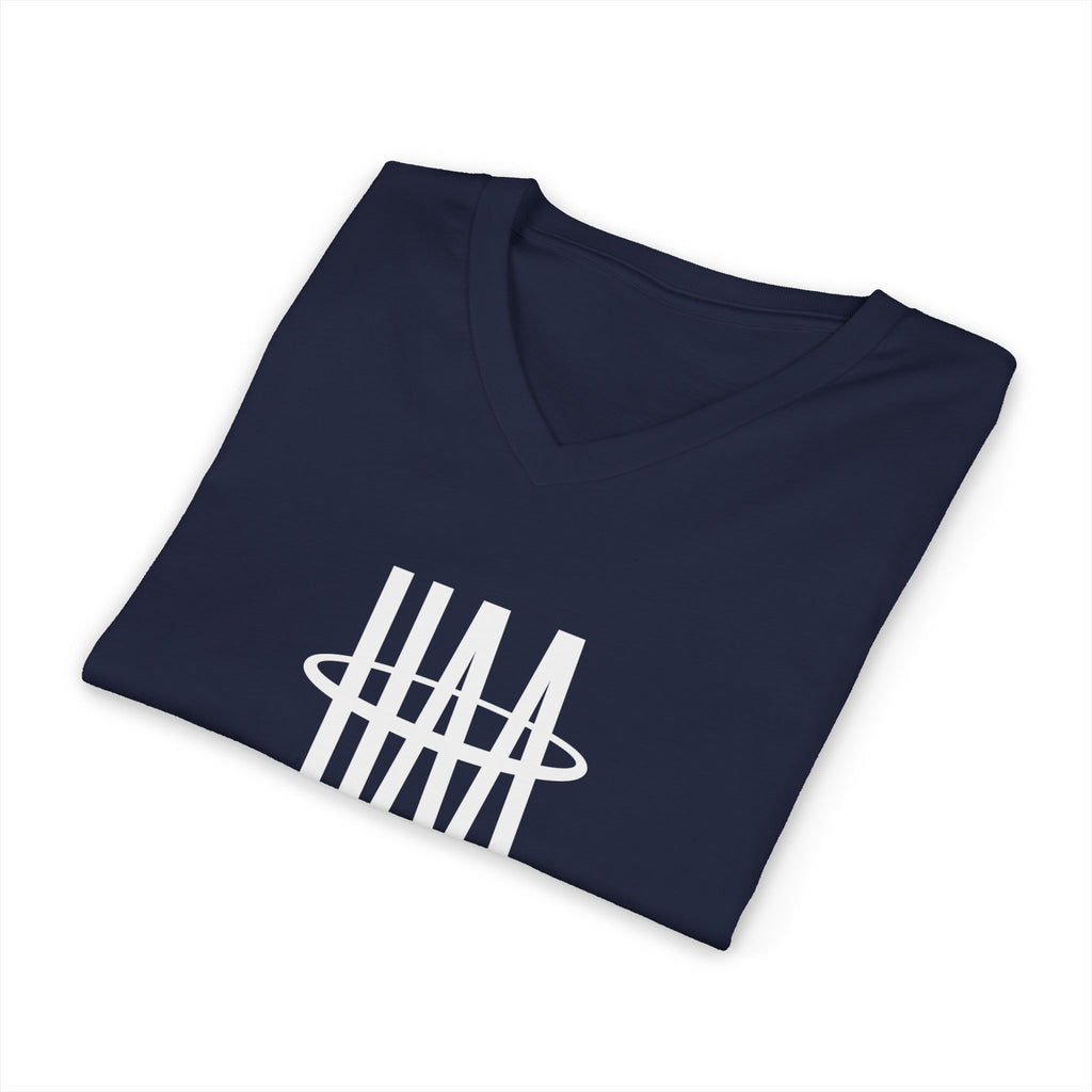 V-Neck Tee - Black/Navy - Logo 2