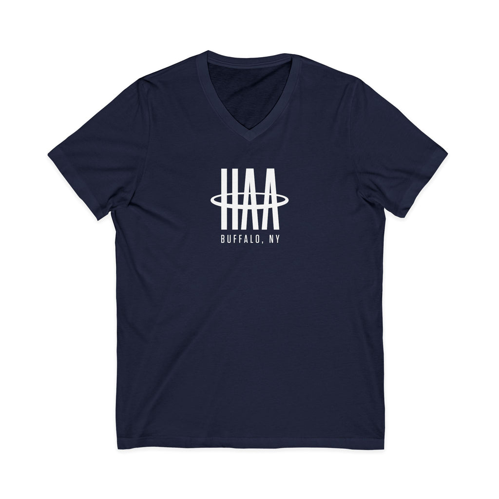 V-Neck Tee - Black/Navy - HAA Logo
