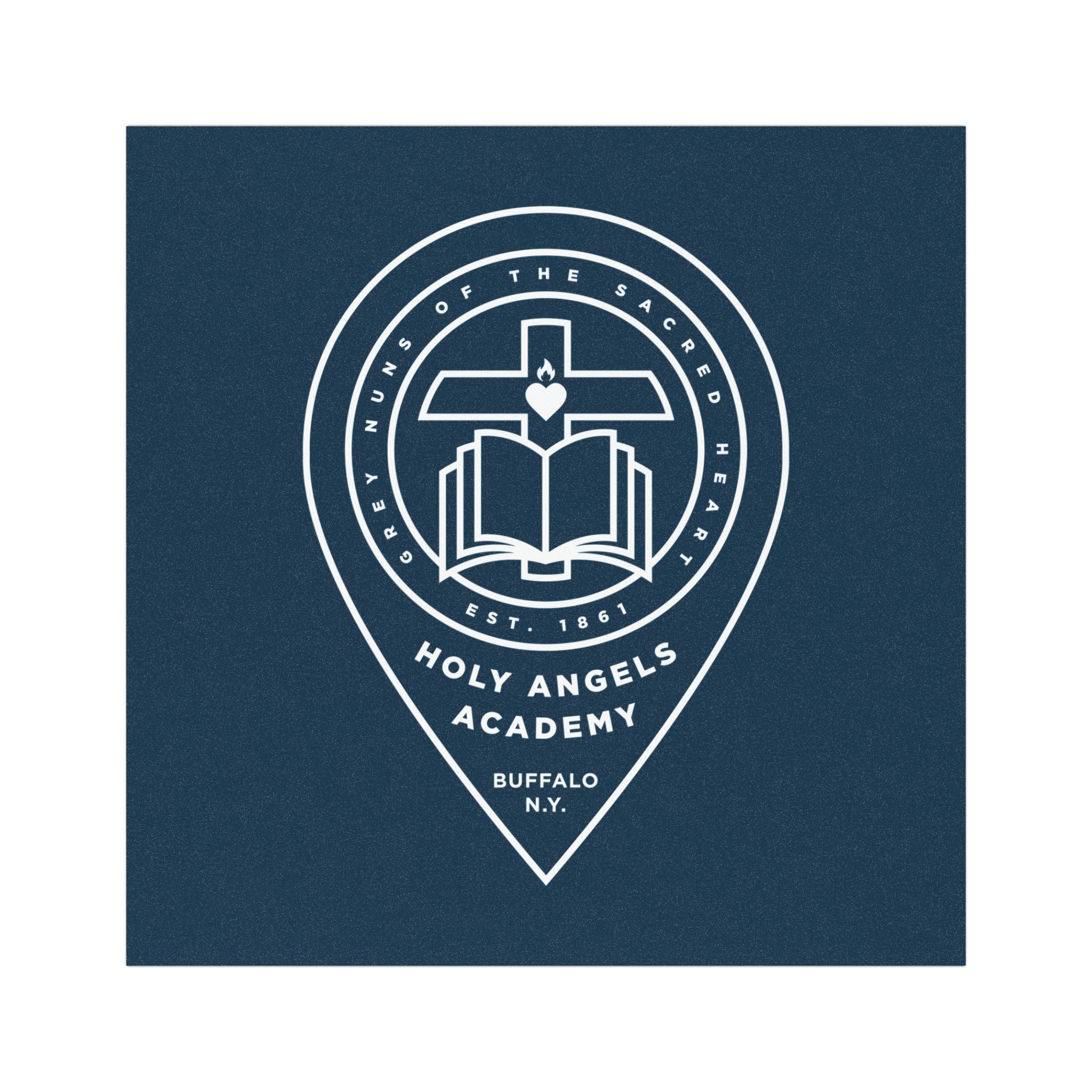 Holy Angels Academy Car Magnet — Navy