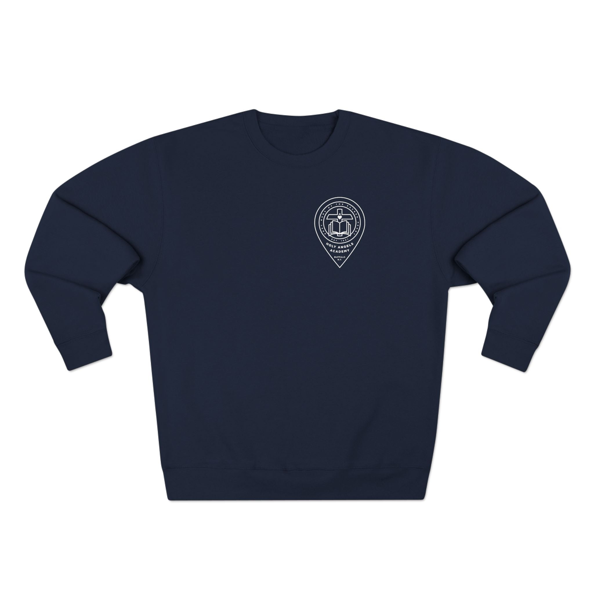 Crewneck Sweatshirt – Logo 1 White