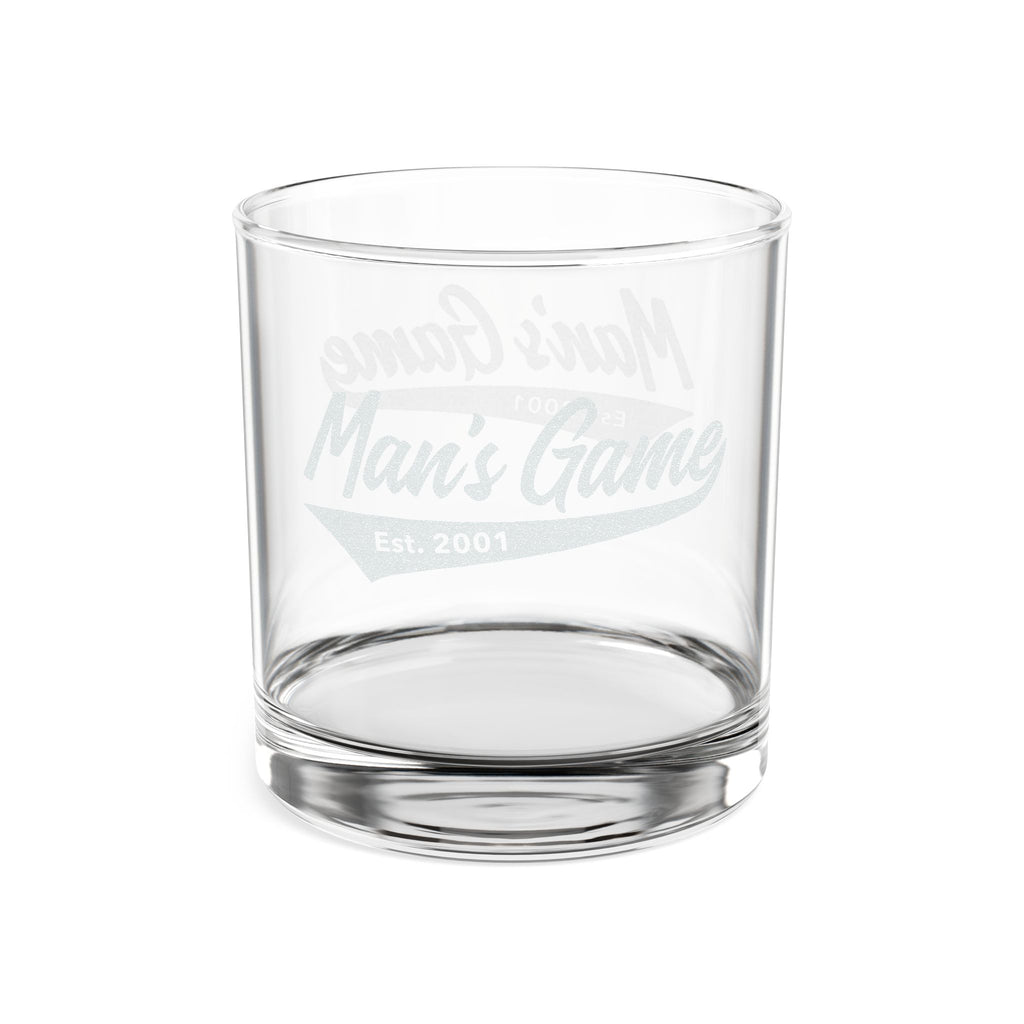 Engraved 10oz Rocks Glass — "Man’s Game" Whiskey Tumbler