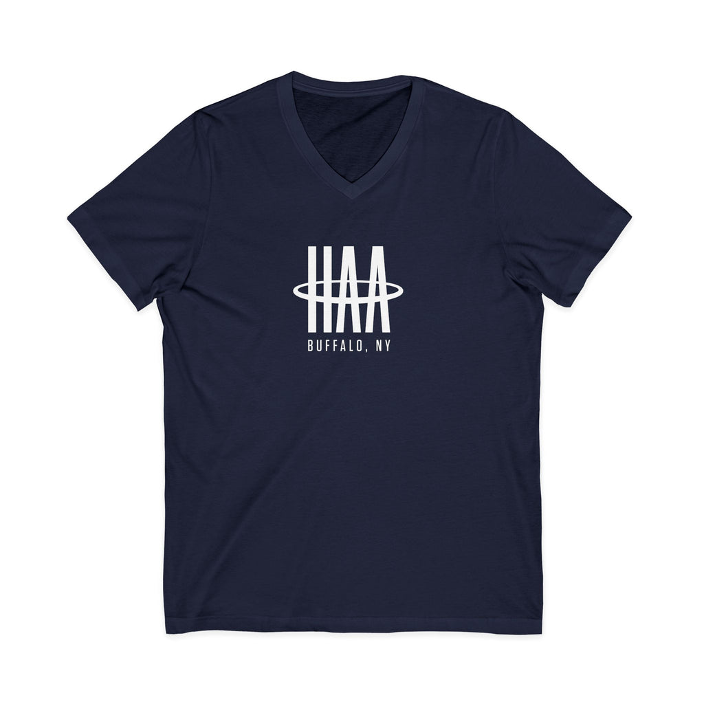 V-Neck Tee - Black/Navy - Logo 2