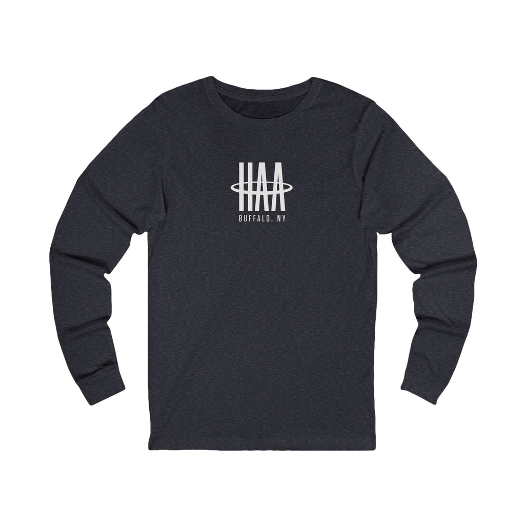 Long Sleeve Tee - Heather Navy - HAA Logo