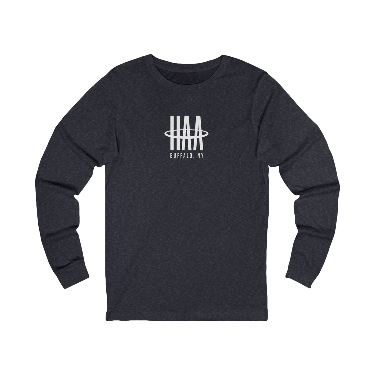 Long Sleeve Tee - Heather Navy - HAA Logo