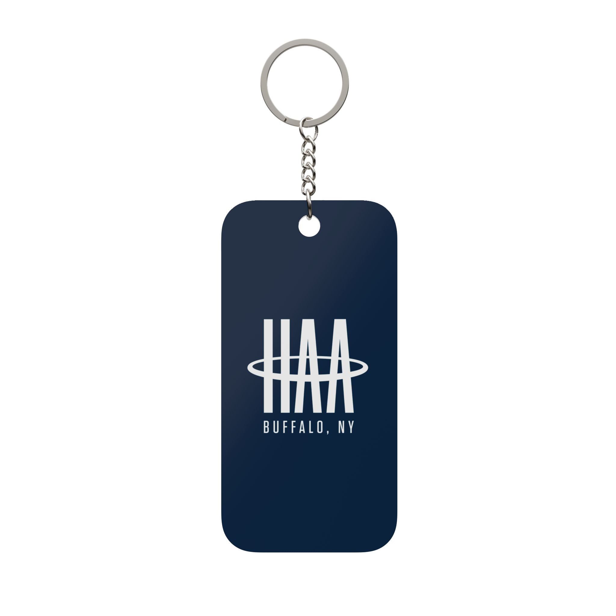 Keychain Charm — Double-Sided Personalized Bag Tag - Navy - Logo 2