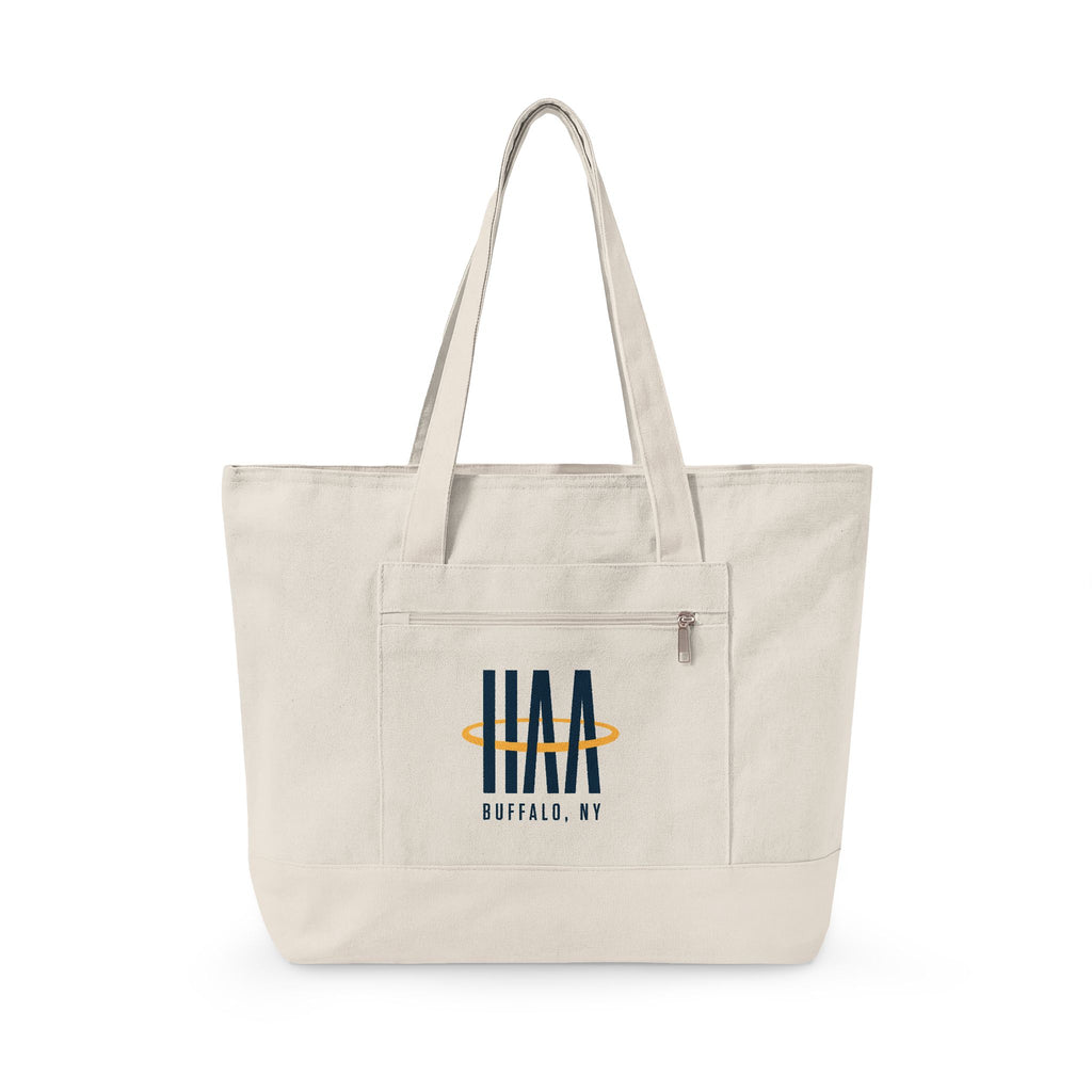 Canvas Zipper Tote with Logo 2