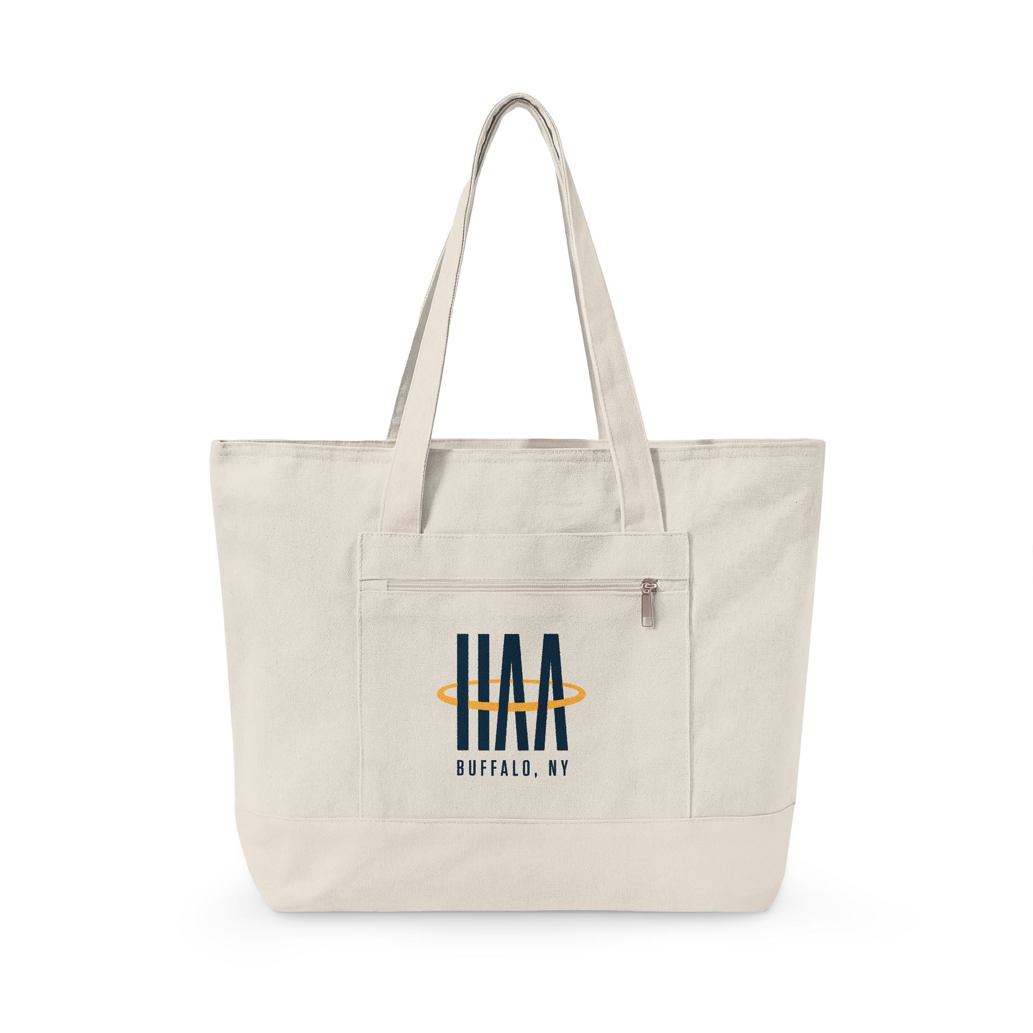 Canvas Zipper Tote with Logo 2