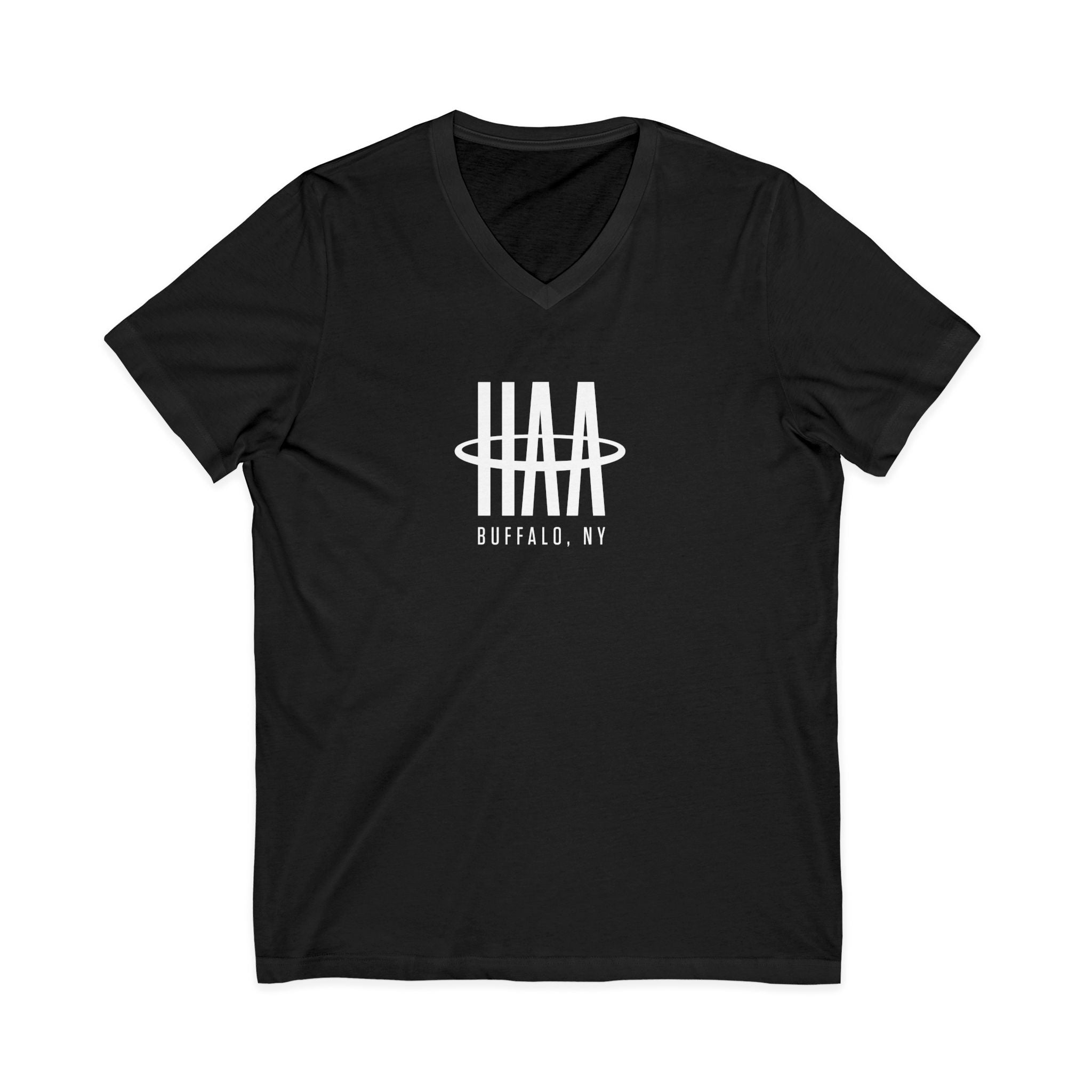 V-Neck Tee - Black/Navy - Logo 2
