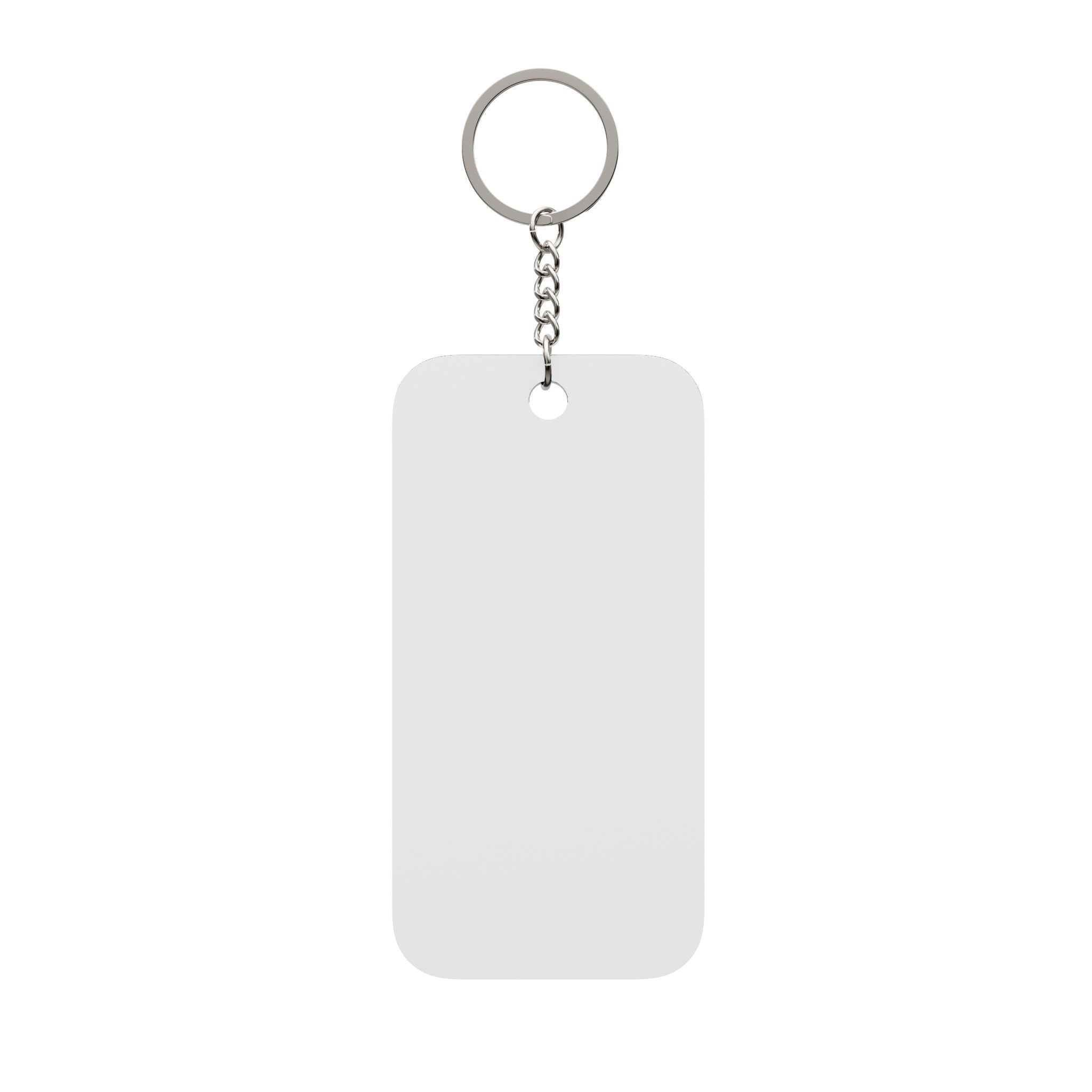 Keychain Charm — Double-Sided Personalized Bag Tag - White - Logo 2