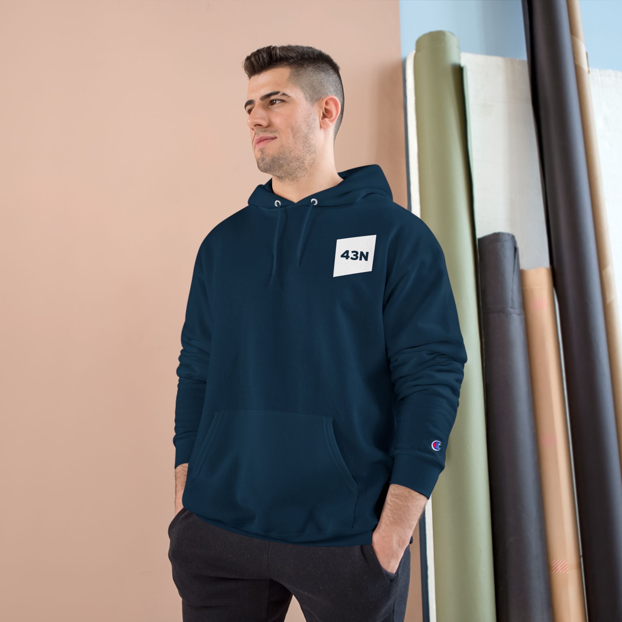 43N Hoodie — Apex Logo White