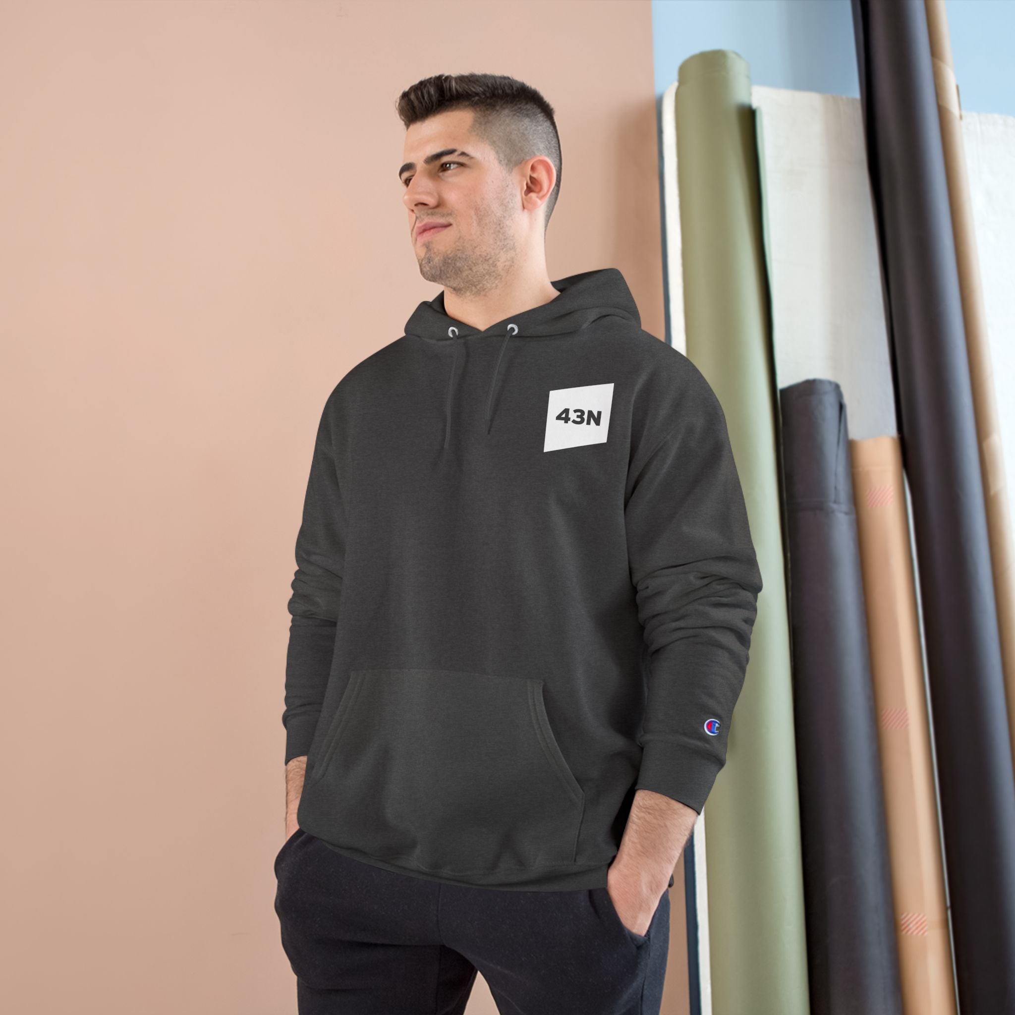 43N Hoodie — Apex Logo White