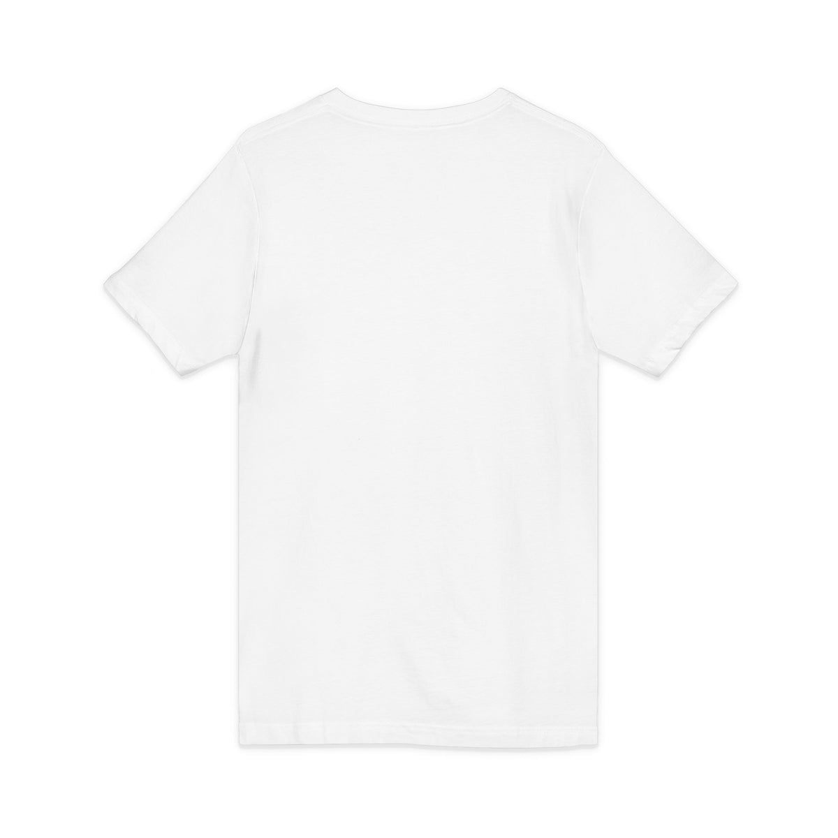 V-Neck Tee - White - Crest Logo