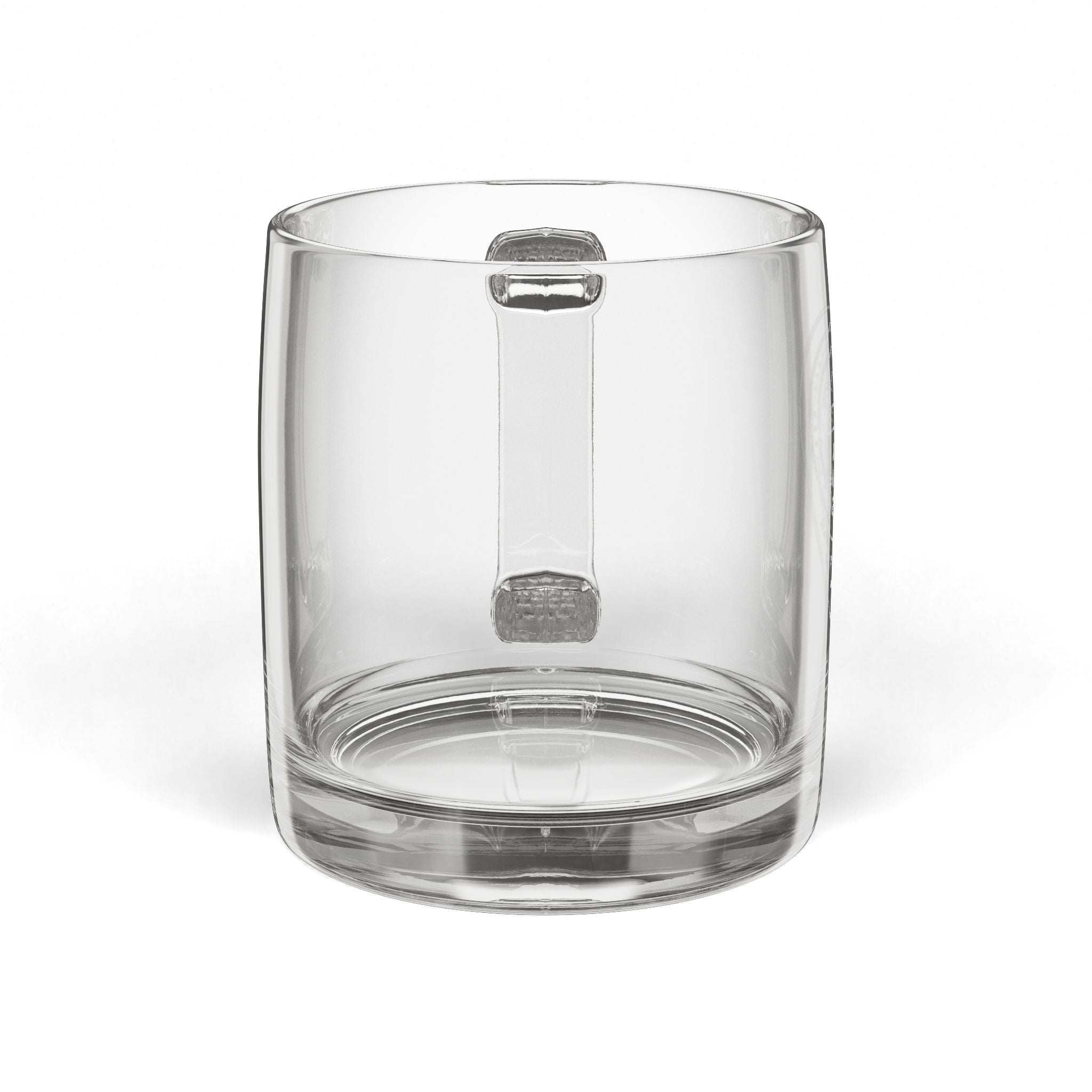 Engraved 12.25oz Glass Coffee Mug — Clear Personalized Tea & Coffee Cup