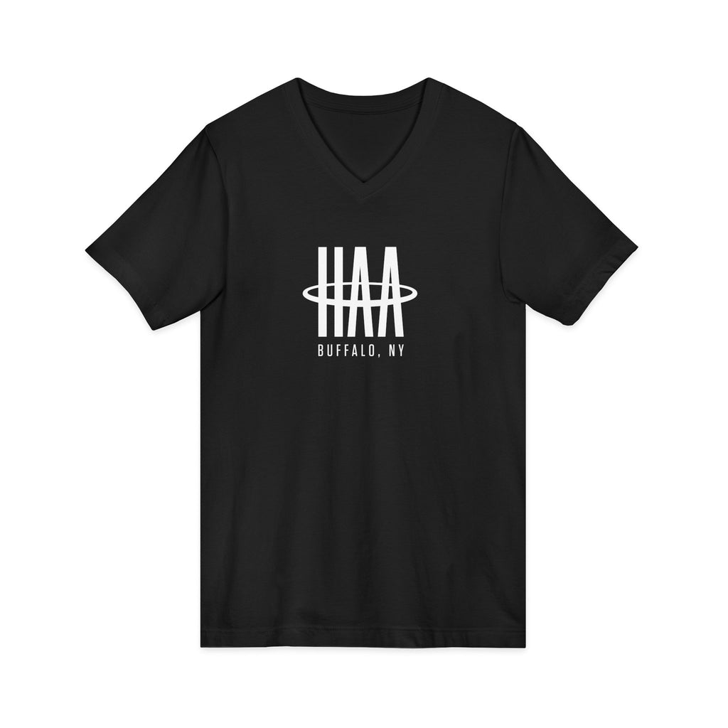 V-Neck Tee - Black/Navy - Logo 2