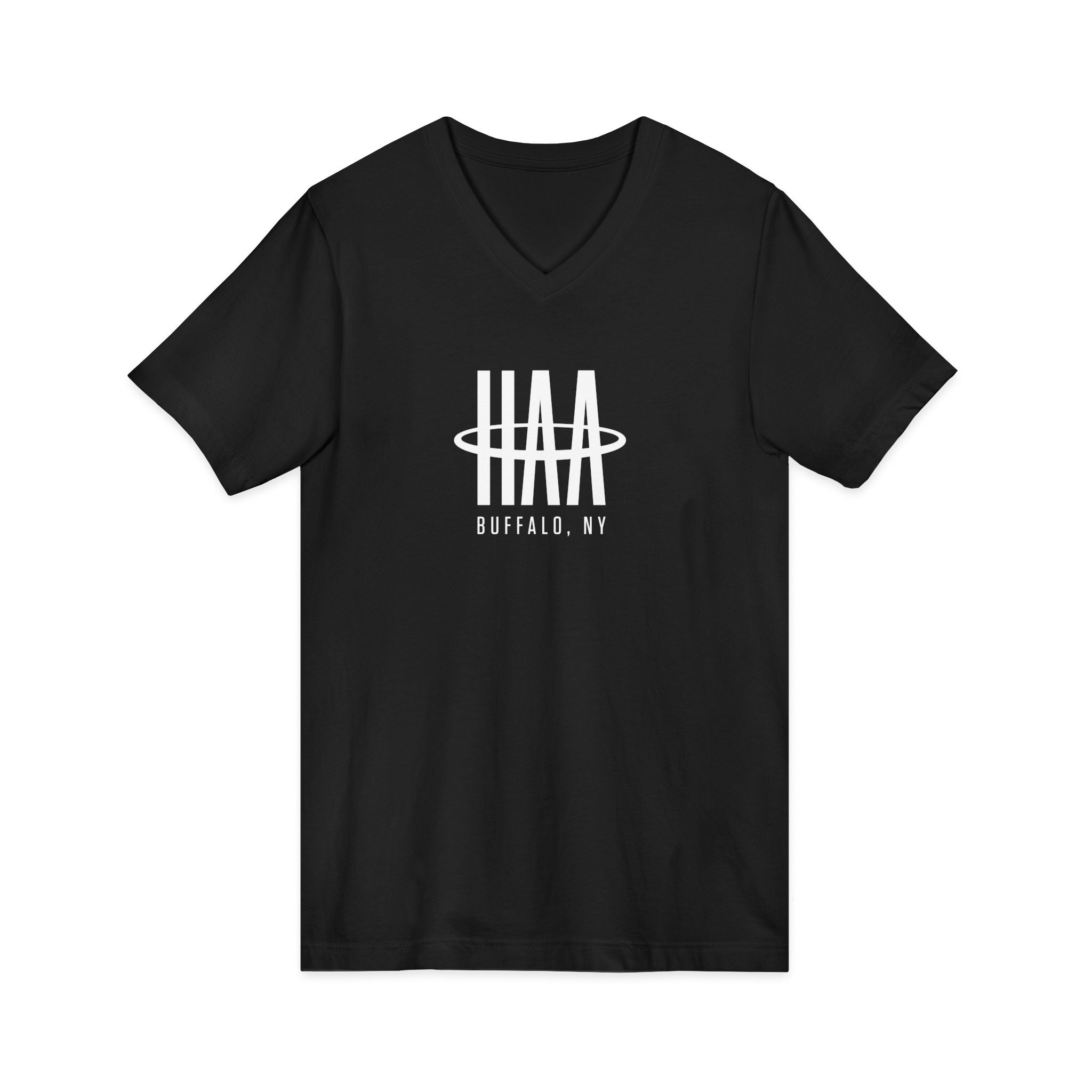V-Neck Tee - Black/Navy - Logo 2