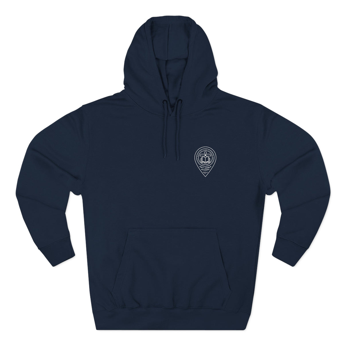Navy Fleece Hoodie - Navy - Embroidered HAA White Logo