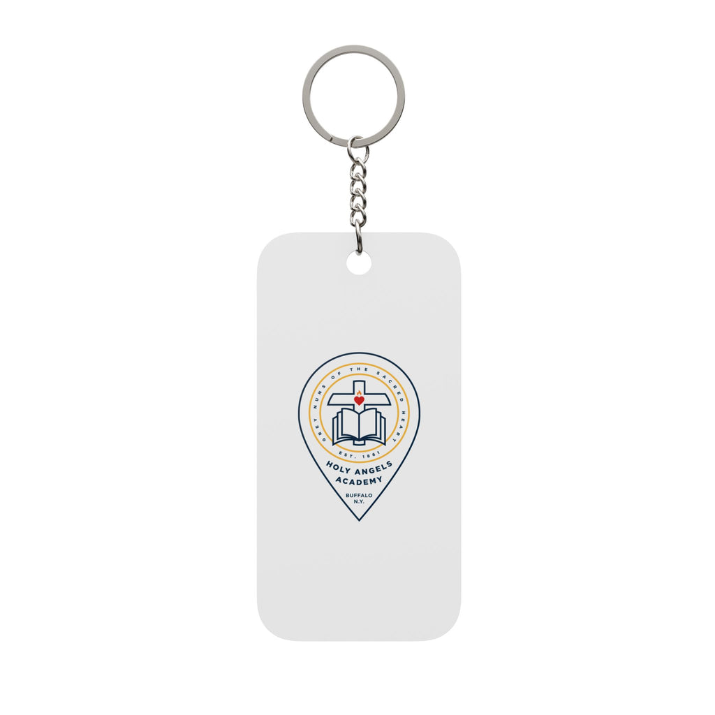 Keychain Charm — Double-Sided Personalized Bag Tag - White