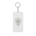Keychain Charm — Double-Sided Personalized Bag Tag - White