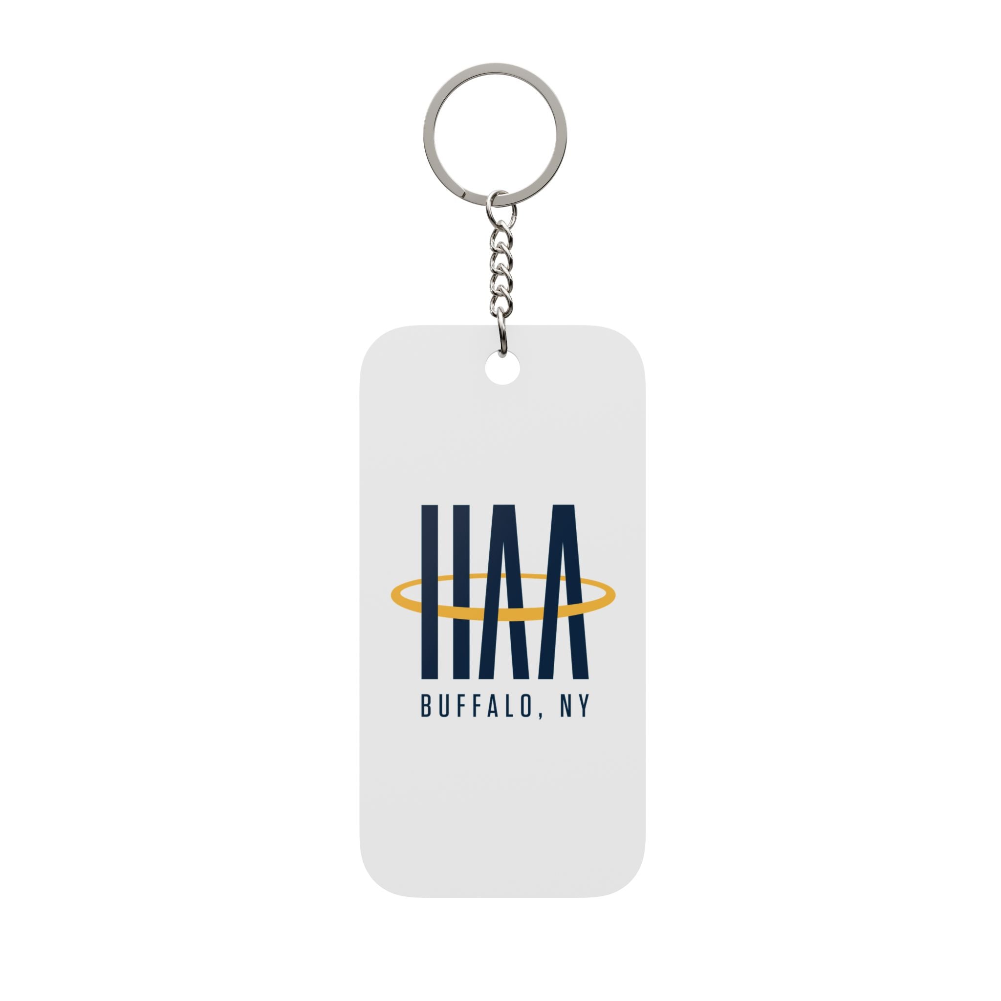 Keychain Charm — Double-Sided Personalized Bag Tag - White - Logo 2