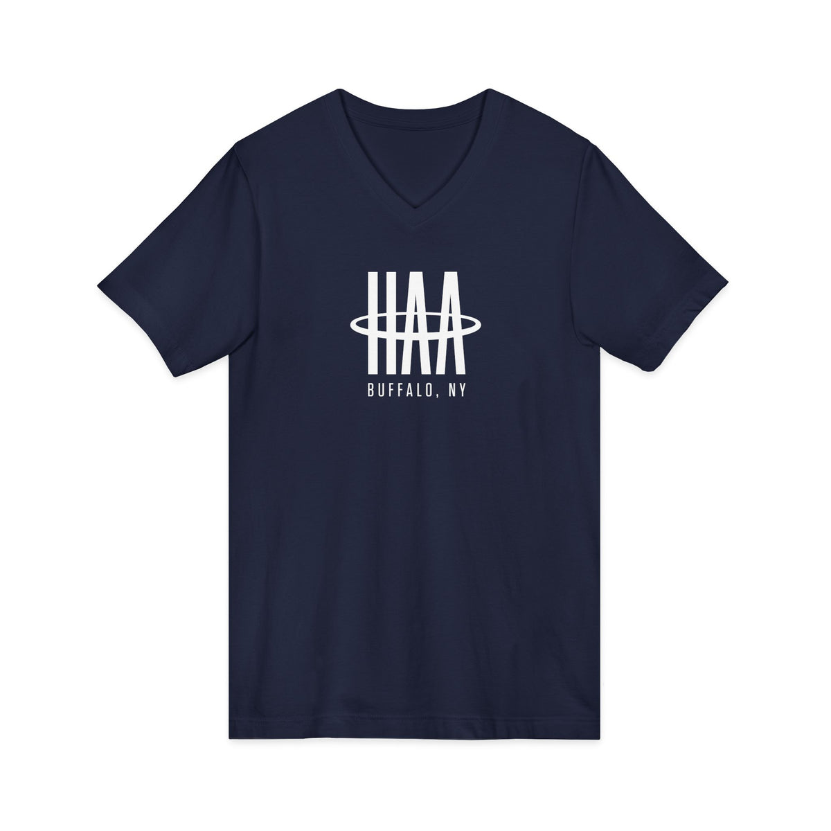V-Neck Tee - Black/Navy - HAA Logo