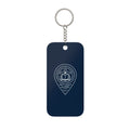 Keychain Charm — Double-Sided Personalized Bag Tag - Navy
