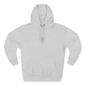 Fleece Hoodie - White/Grey - Embroidered Logo 1