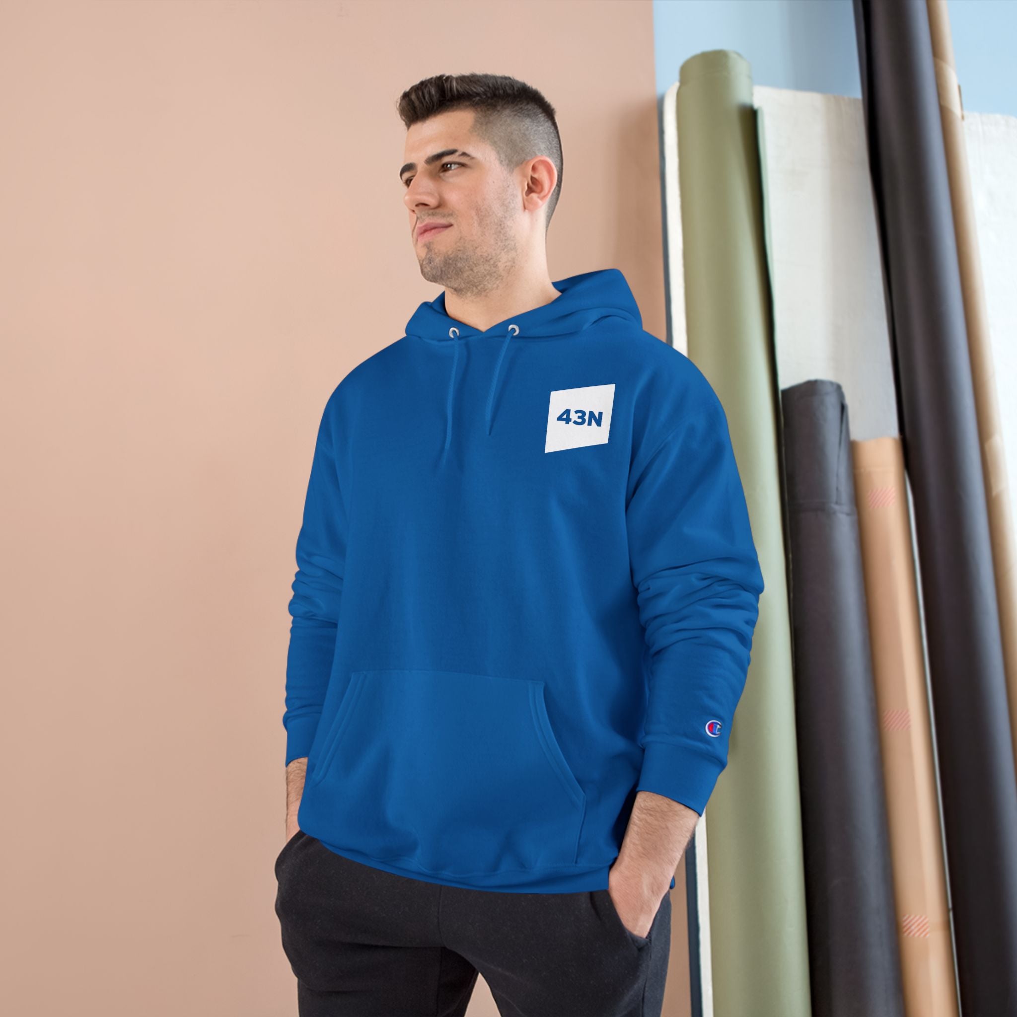 43N Hoodie — Apex Logo White