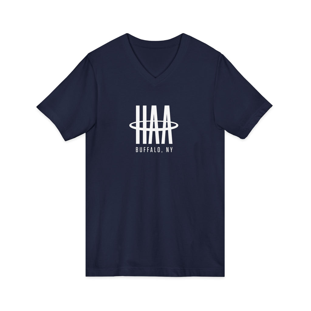 V-Neck Tee - Black/Navy - Logo 2