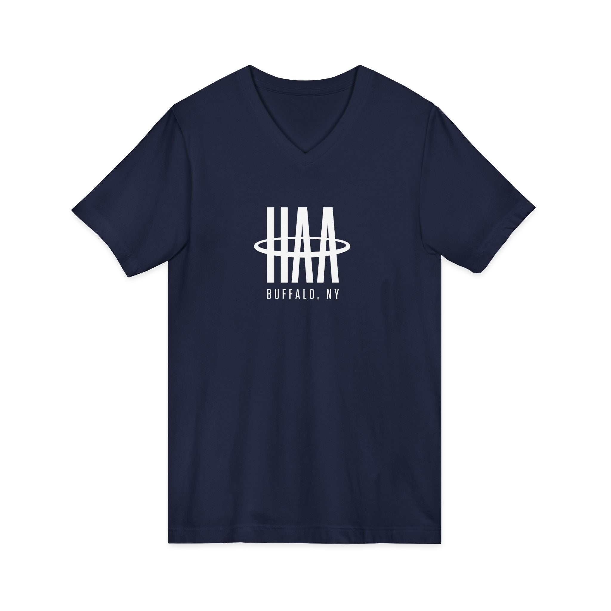 V-Neck Tee - Black/Navy - Logo 2
