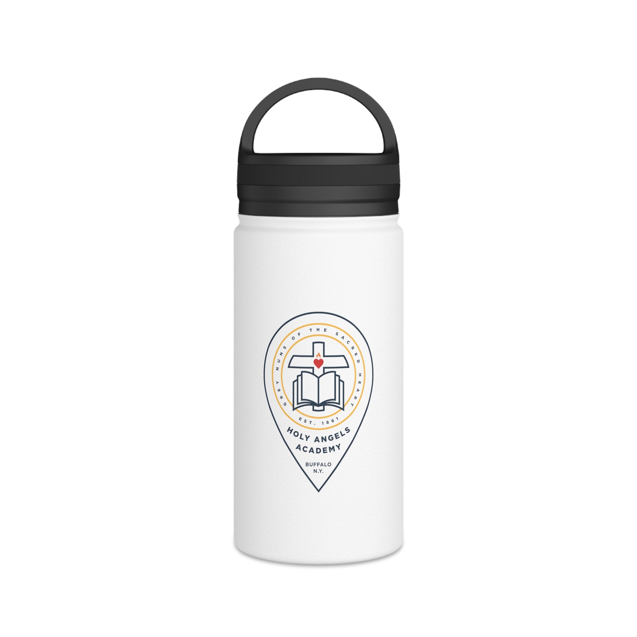 Holy Angels Academy Stainless Steel Water Bottle with Handle Lid