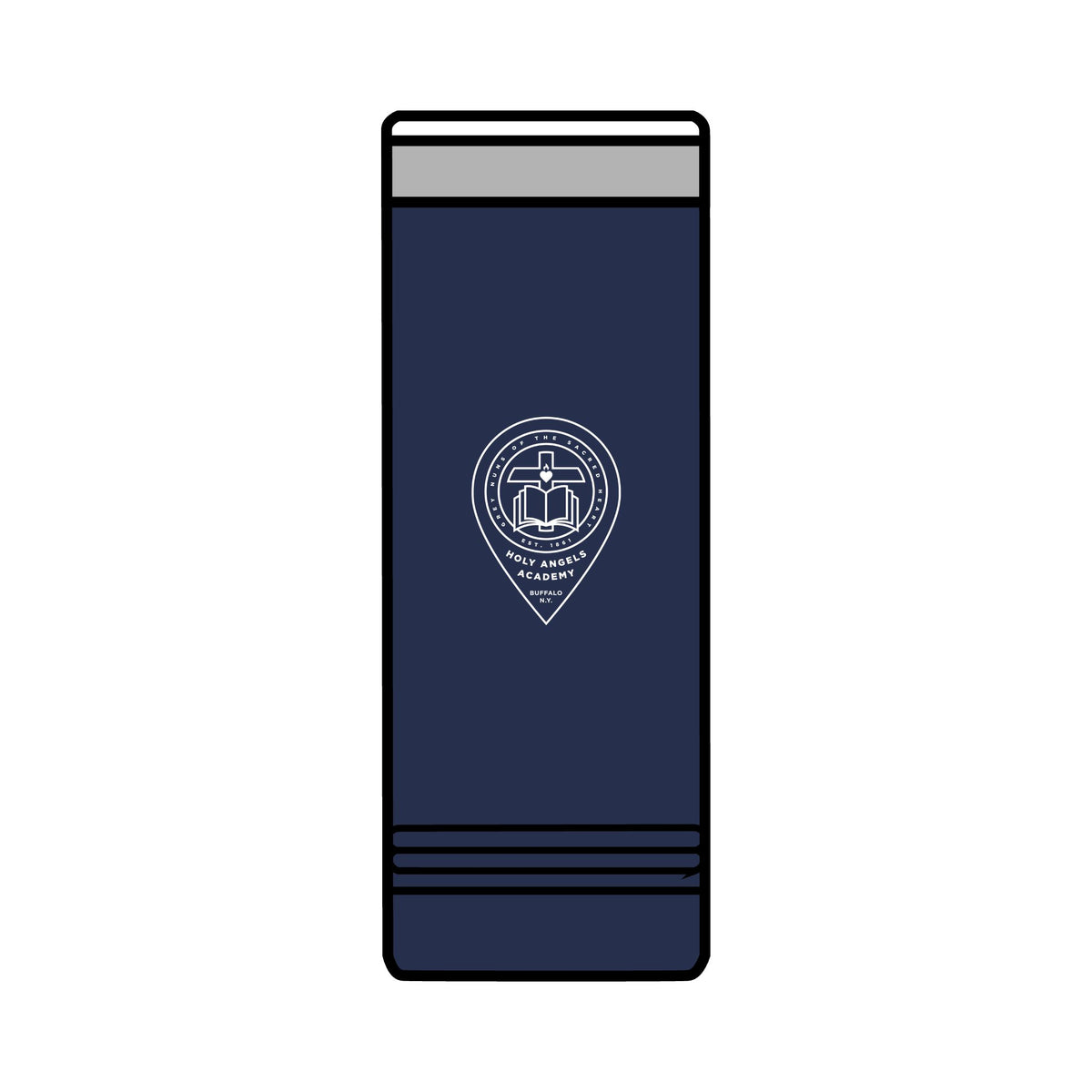 22oz Skinny Tumbler — with White Crest logo