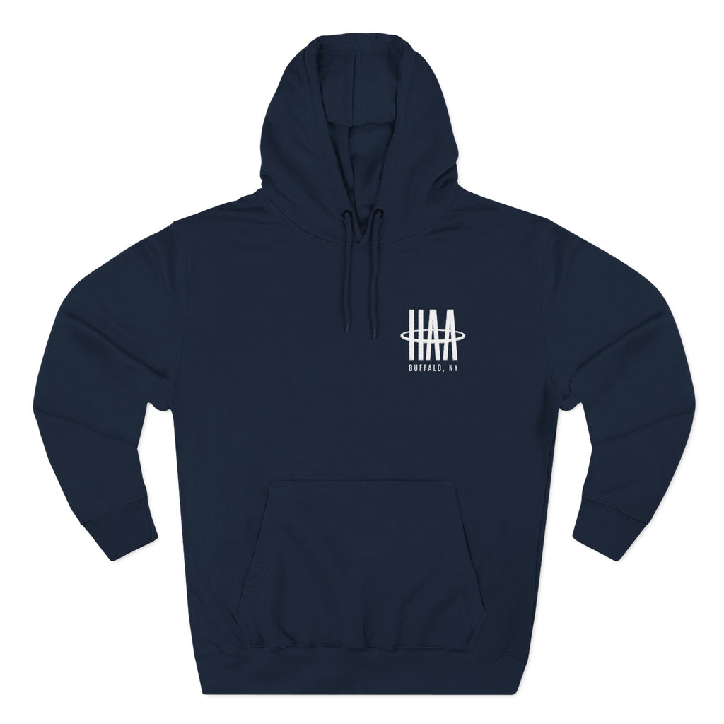 Fleece Hoodie - Navy - Embroidered HAA Logo
