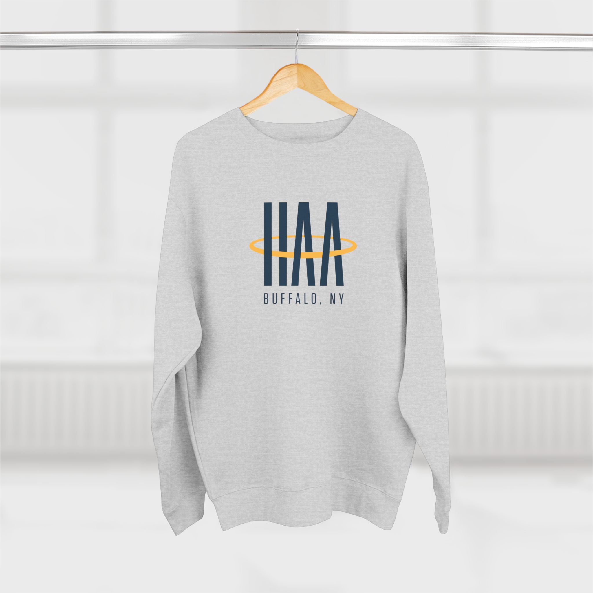 Crewneck Sweatshirt - Heather Grey - HAA Logo