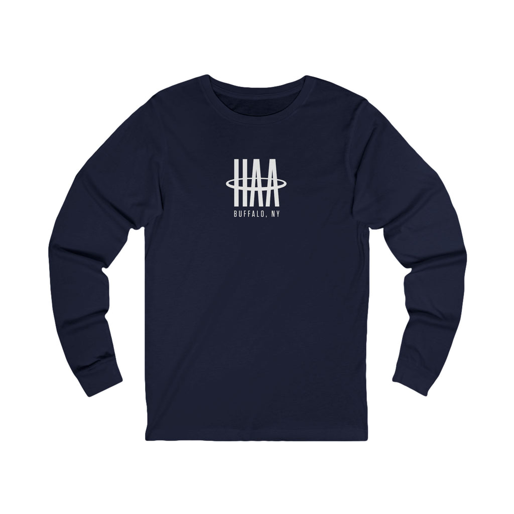 Long Sleeve Tee — Logo 2 White