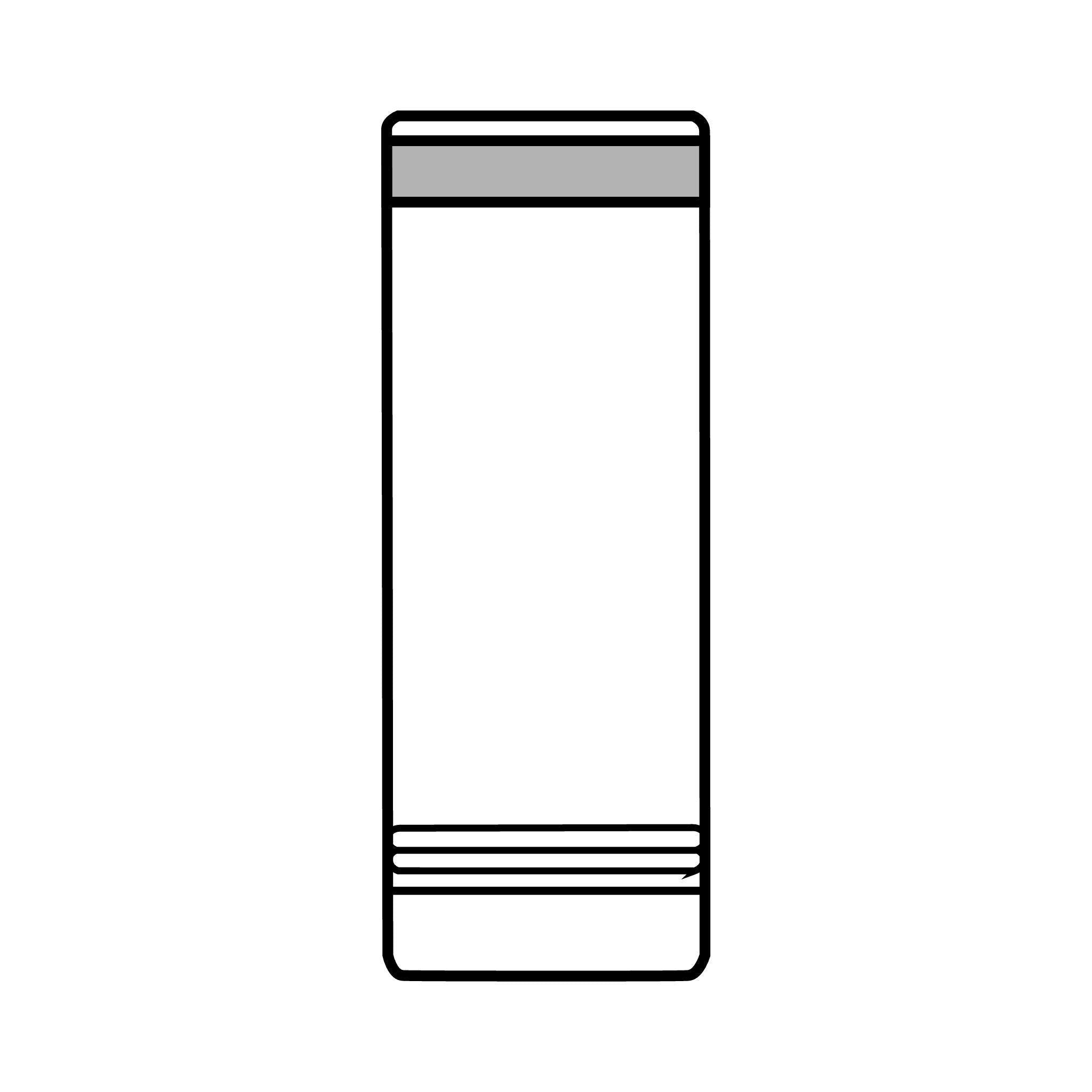 22oz Skinny Tumbler — White with Crest logo