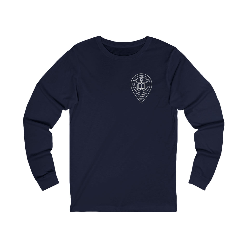 Long Sleeve Tee - Navy - Crest Logo