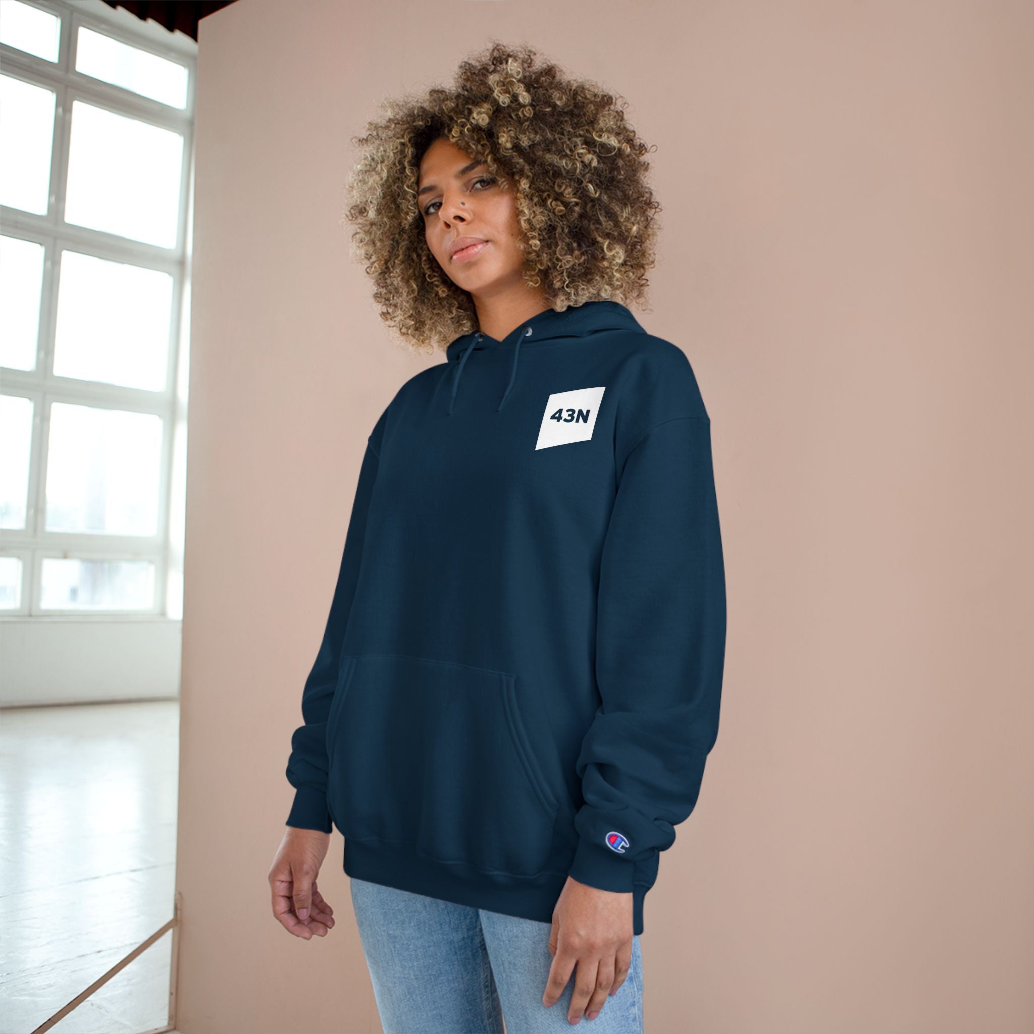 43N Hoodie — Apex Logo White