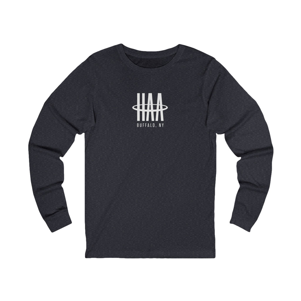 Long Sleeve Tee — Logo 2 White