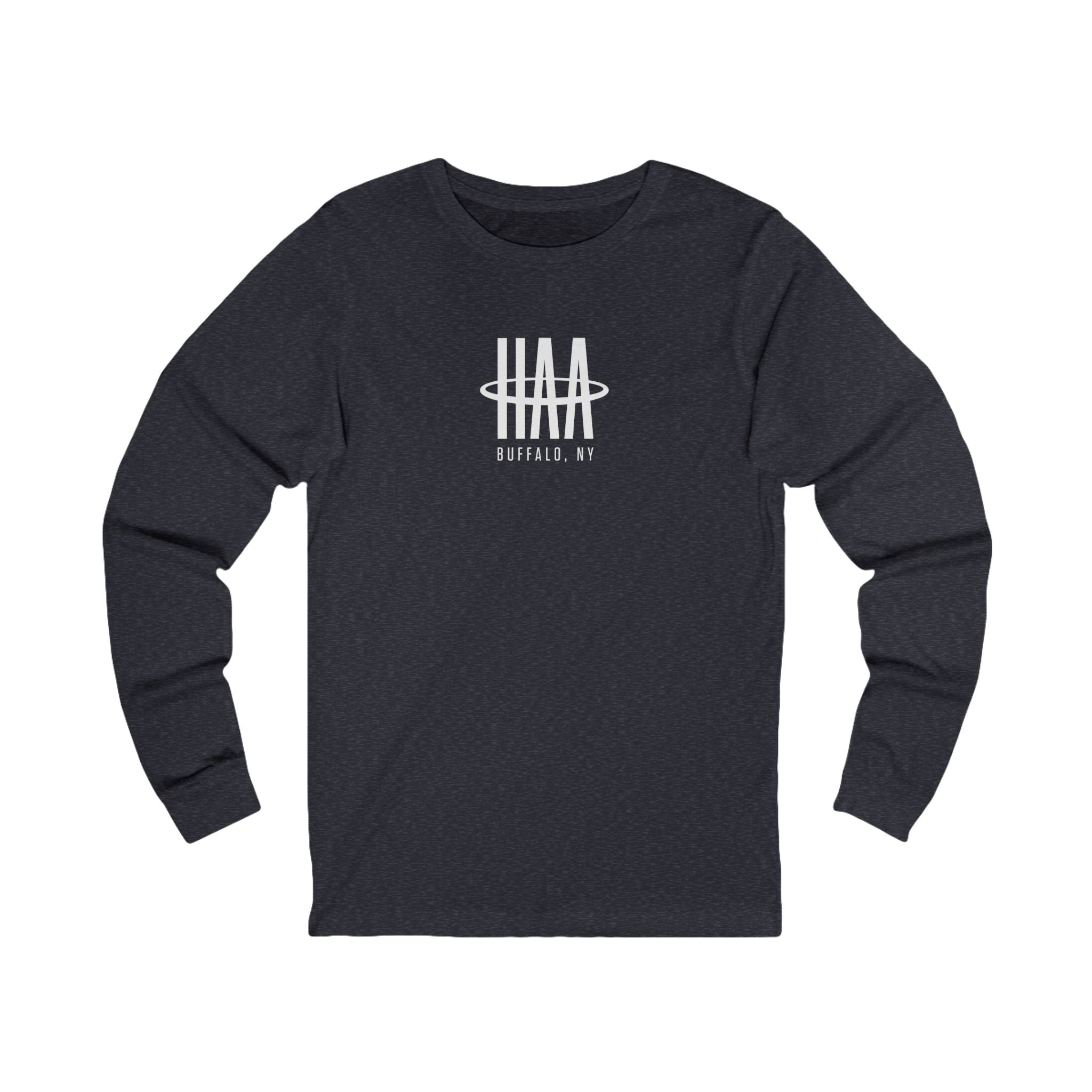 Long Sleeve Tee — Logo 2 White