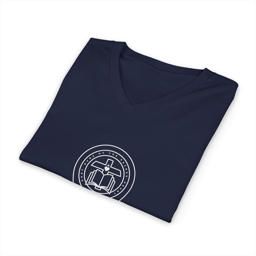 V-Neck Tee - Black/Navy - Logo 1