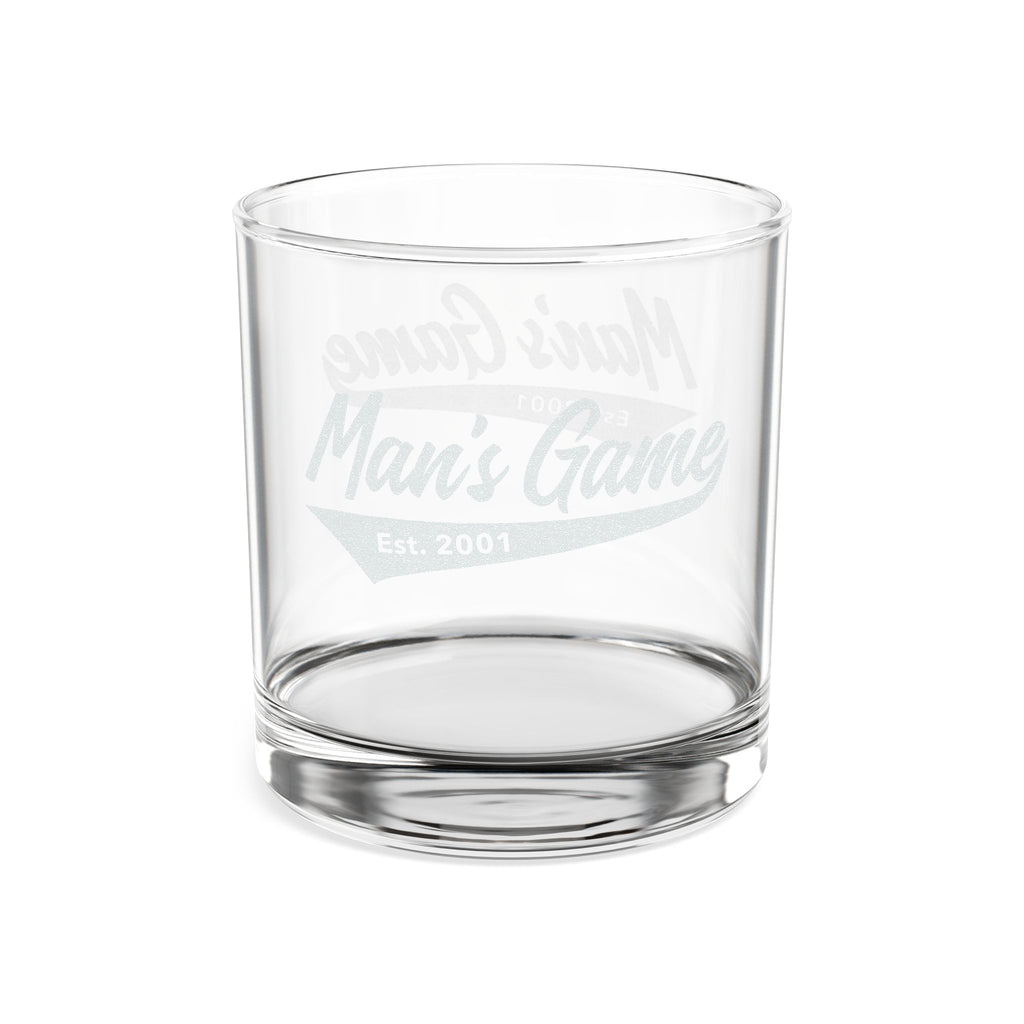 Engraved 10oz Rocks Glass — "Man’s Game" Whiskey Tumbler