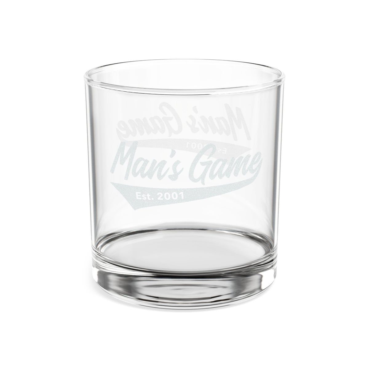 Engraved 10oz Rocks Glass — "Man’s Game" Whiskey Tumbler