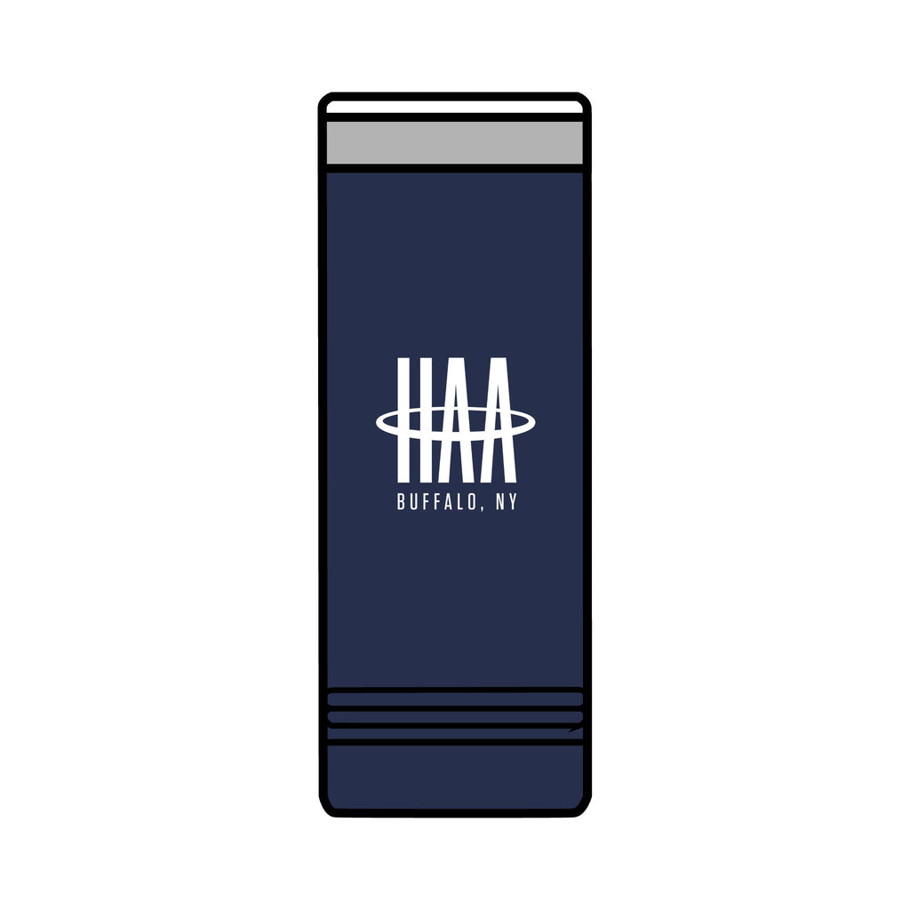 22oz Skinny Tumbler — Navy Travel Mug - HAA Logo
