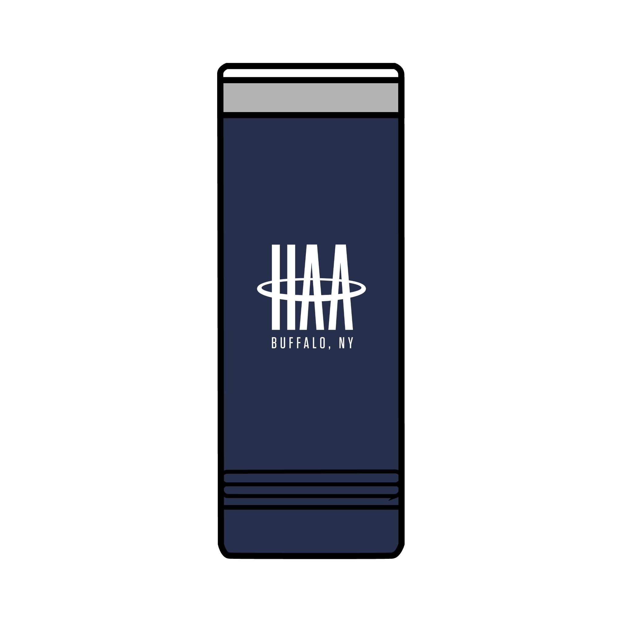22oz Skinny Tumbler — Navy Travel Mug - HAA Logo