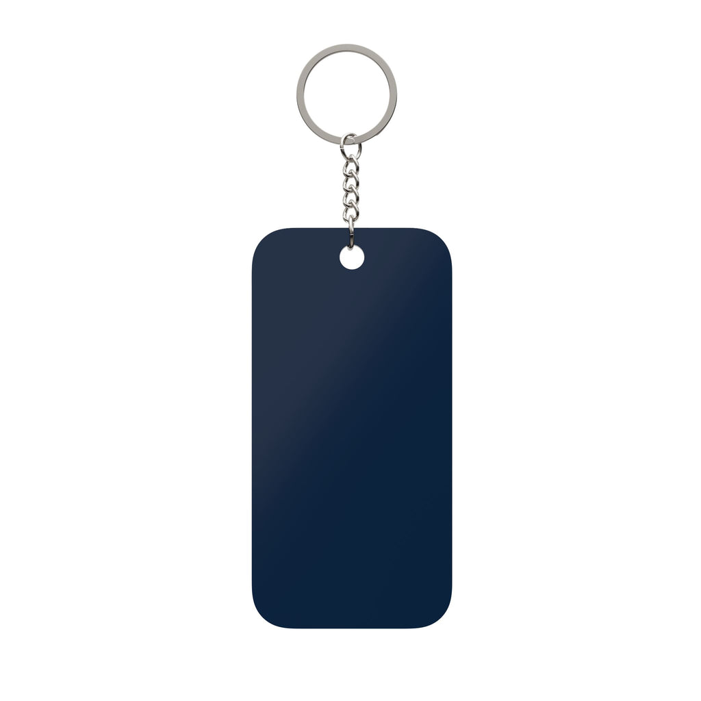 Keychain Charm — Double-Sided Personalized Bag Tag - Navy - Logo 2