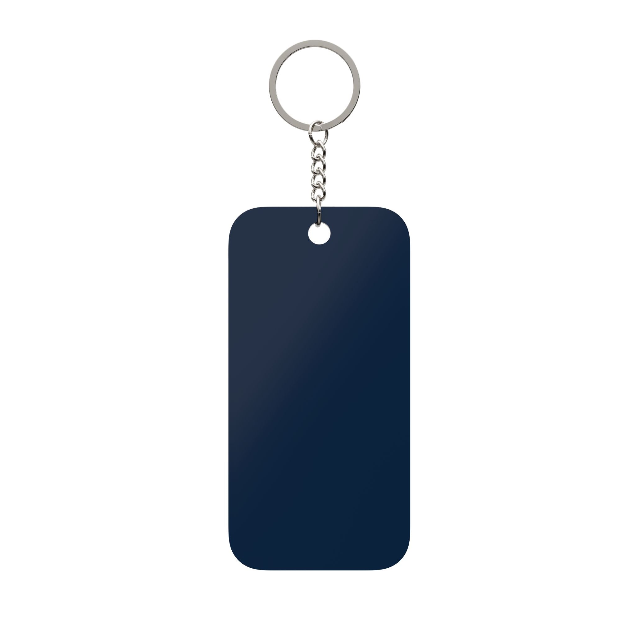 Keychain Charm — Double-Sided Personalized Bag Tag - Navy - Logo 2