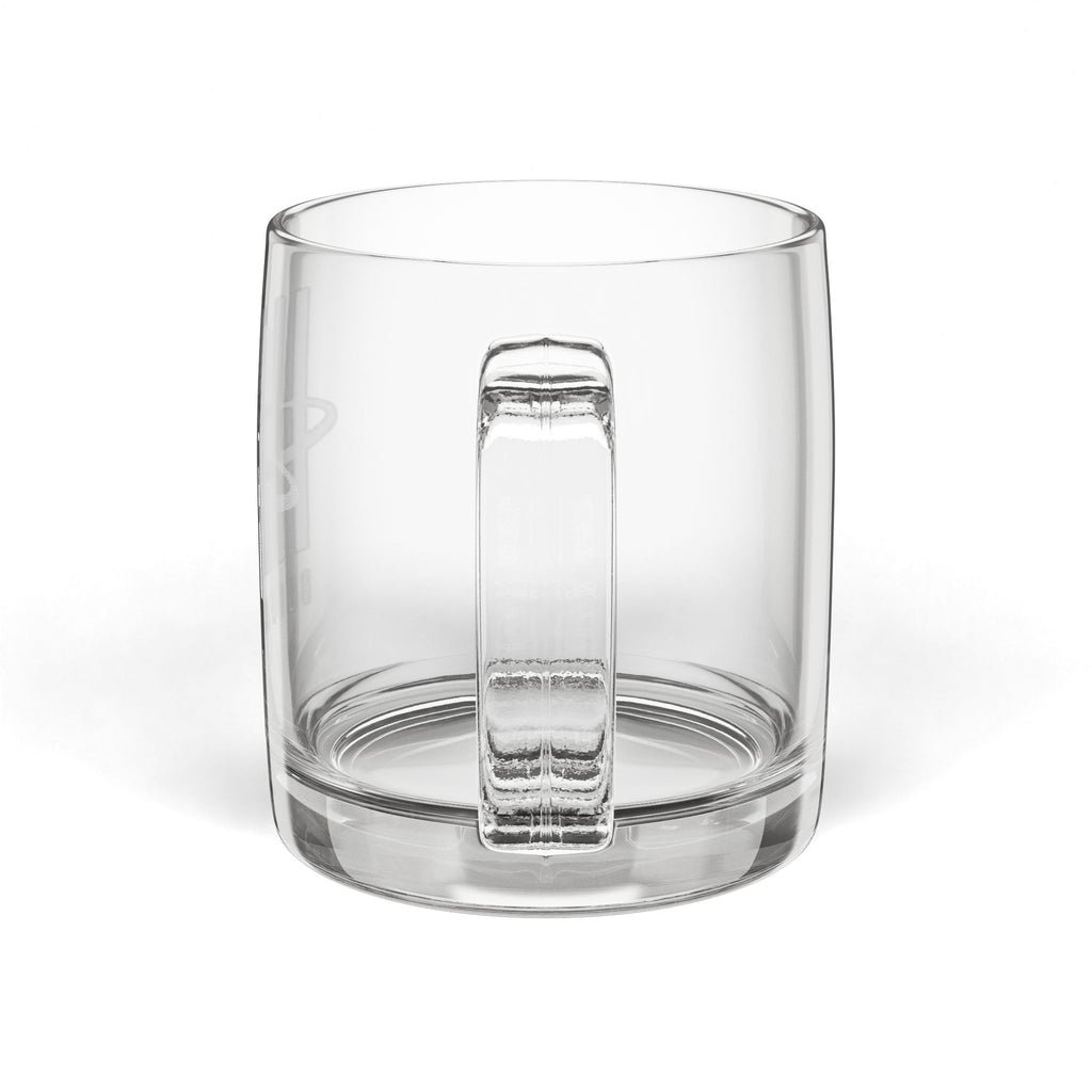 Engraved 12.25oz Glass Coffee Mug — Clear Personalized Tea & Coffee Cup - Logo 2