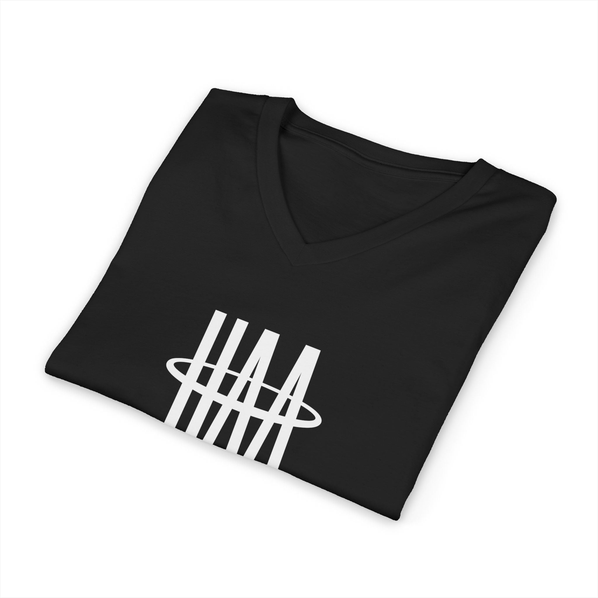 V-Neck Tee - Black/Navy - Logo 2