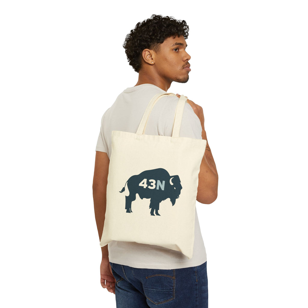43N Cotton Canvas Tote Bag — Buffalo Logo